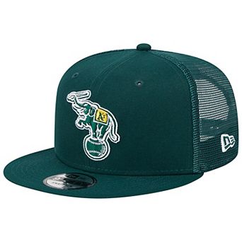 Men's New Era Green Oakland Athletics Cooperstown Collection Team Color Trucker 9FIFTY Snapback Hat