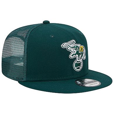 Men's New Era Green Oakland Athletics Cooperstown Collection Team Color Trucker 9FIFTY Snapback Hat