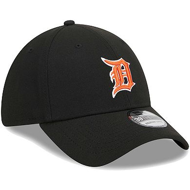 Men's New Era Black Detroit Tigers Logo 39THIRTY Flex Hat