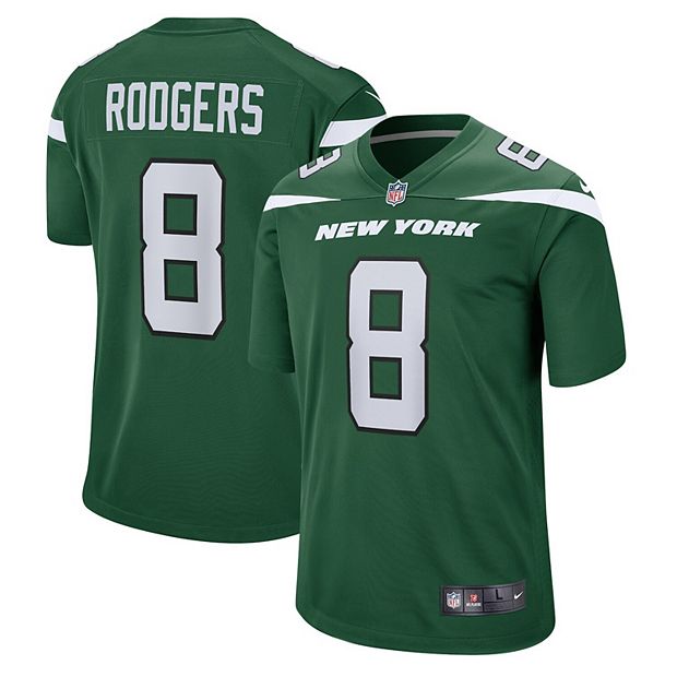 Men's Nike Aaron Rodgers Gotham Green New York Jets Game Jersey