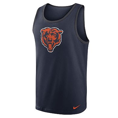 Men's Nike Navy Chicago Bears Tri-Blend Tank Top