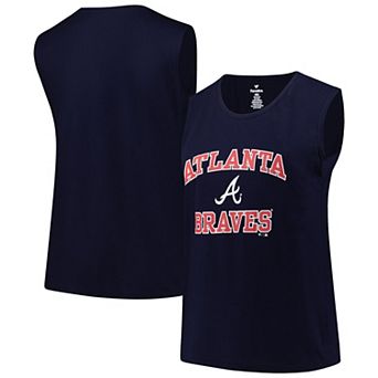 Women's Profile Navy Atlanta Braves Plus Size Tank Top