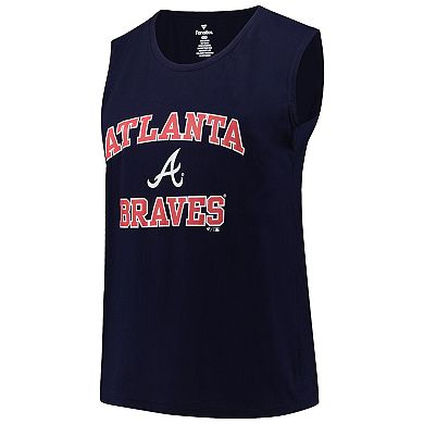 Women's Profile Navy Atlanta Braves Plus Size Tank Top