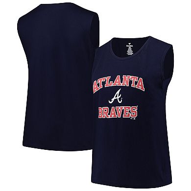 Women's Profile Navy Atlanta Braves Plus Size Tank Top