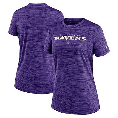 Women s Nike Purple Baltimore Ravens Sideline Dri FIT Velocity Performance T Shirt