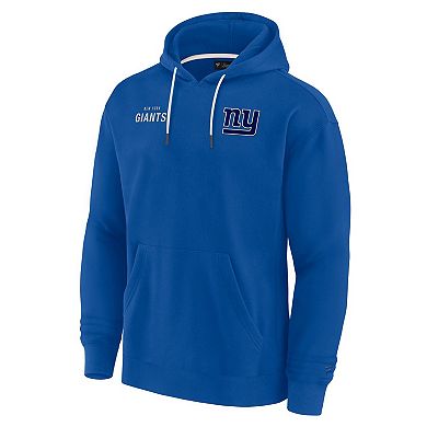 Unisex Fanatics Signature Royal New York Giants Super Soft Fleece Pullover Hoodie