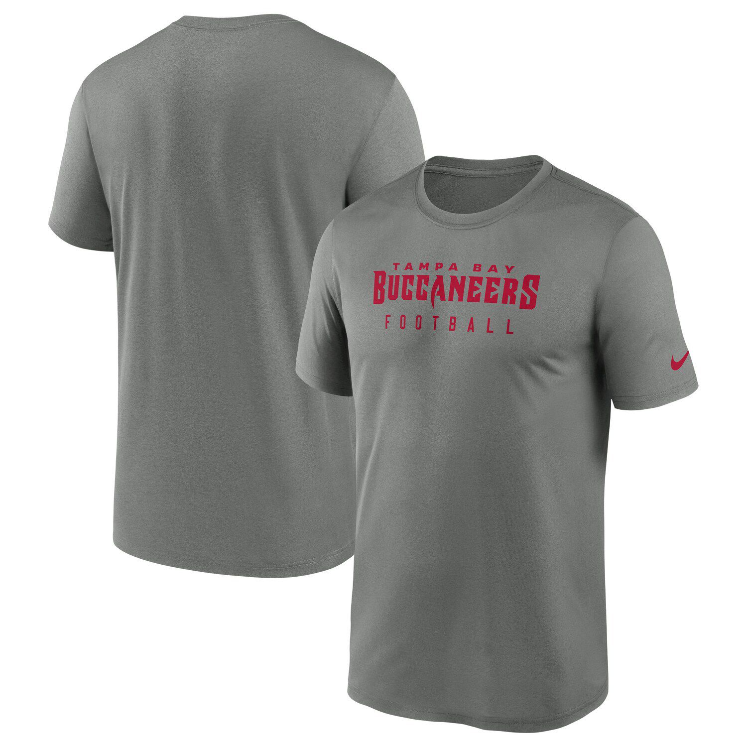 Youth Heather Gray Tampa Bay Buccaneers Football T-Shirt Size: 2XL