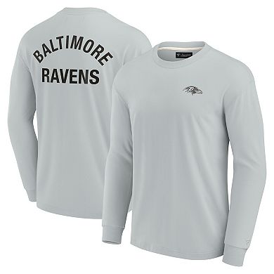 Unisex Fanatics Signature Gray Baltimore Ravens Elements Super Soft Long Sleeve T-Shirt