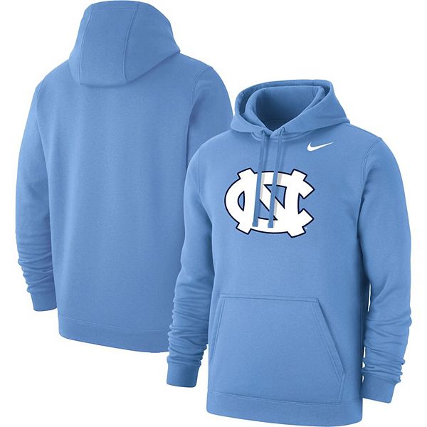 Men's Nike Carolina Blue North Carolina Tar Heels Logo Club Pullover Hoodie