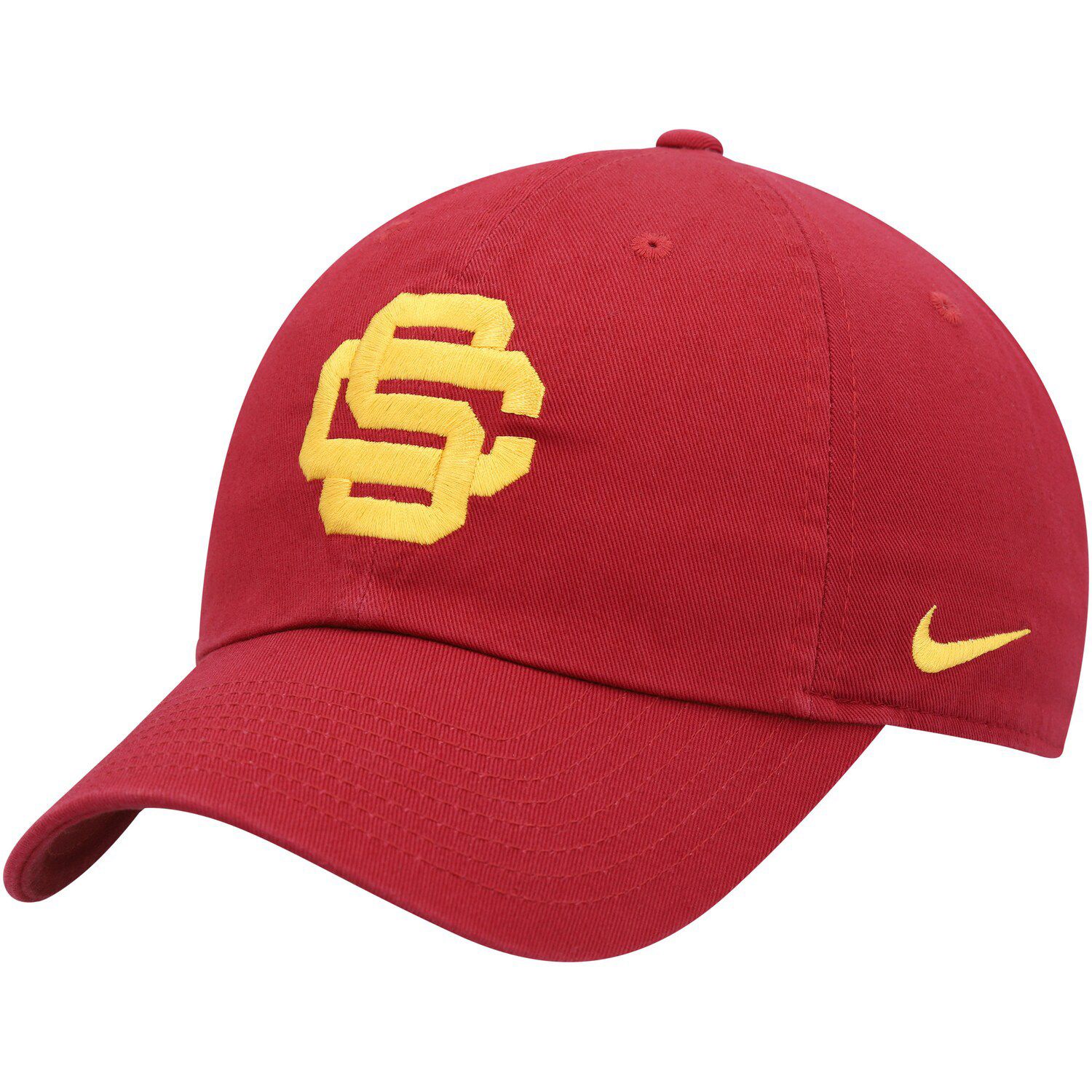 Men's Nike Gray USC Trojans Aero True Baseball Performance Fitted Hat