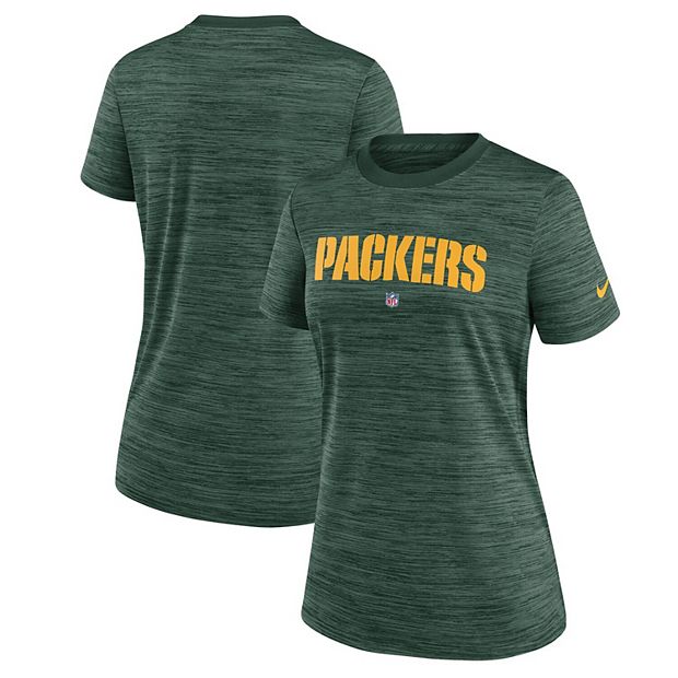 Women's Nike Green Green Bay Packers Sideline Velocity Performance T-Shirt