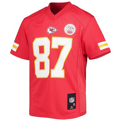 Youth Travis Kelce Red Kansas City Chiefs Replica Player Jersey
