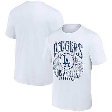 Men's Darius Rucker Collection by Fanatics White Los Angeles Dodgers Distressed Rock T-Shirt