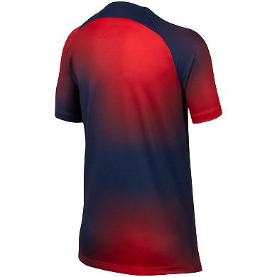 Youth Nike Navy Paris Saint-Germain 2023/24 Pre-Match Performance Top