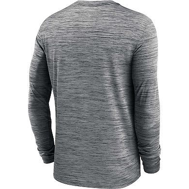 Men's Nike Anthracite Los Angeles Rams Velocity Long Sleeve T-Shirt