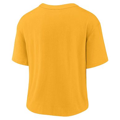 Women's Nike Gold/Black Pittsburgh Steelers High Hip Fashion T-Shirt