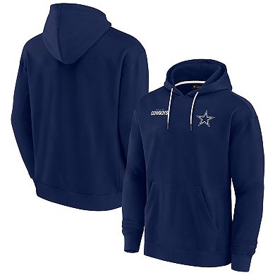 Unisex Fanatics Signature Navy Dallas Cowboys Super Soft Fleece Pullover Hoodie