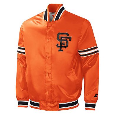 Men's Starter Orange San Francisco Giants Slider Satin Full-Snap Varsity Jacket