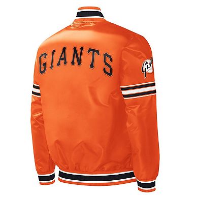 Men's Starter Orange San Francisco Giants Slider Satin Full-Snap Varsity Jacket