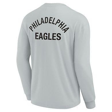 Unisex Fanatics Signature Gray Philadelphia Eagles Elements Super Soft Long Sleeve T-Shirt