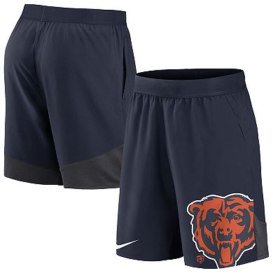 Men's Nike Navy Chicago Bears Stretch Performance Shorts