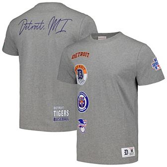 Men's Mitchell & Ness Heather Gray Detroit Tigers Cooperstown Collection City Collection T-Shirt