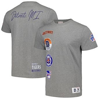 Men's Mitchell & Ness Heather Gray Detroit Tigers Cooperstown Collection City Collection T-Shirt