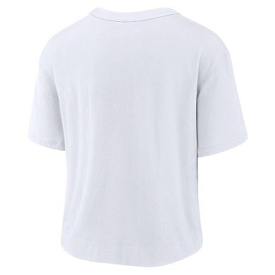 Women's Nike White/Navy Tennessee Titans High Hip Fashion T-Shirt