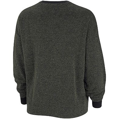 Women's Nike Black Oklahoma Sooners Yoga Script Pullover Sweatshirt