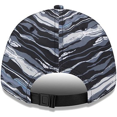 Men's New Era Black Tottenham Hotspur Wave All Over Print 9FORTY Adjustable Hat