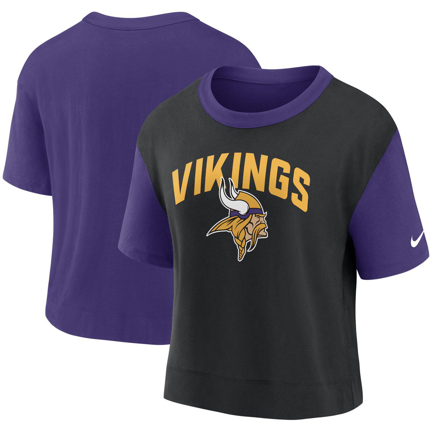 Women's G-III 4Her by Carl Banks White/Purple Minnesota Vikings Fashion  Illustration T-Shirt