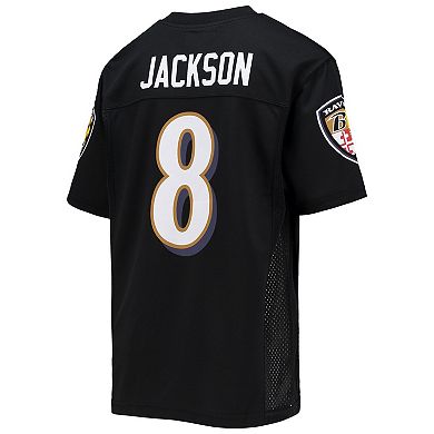 Youth Lamar Jackson Black Baltimore Ravens Replica Player Jersey