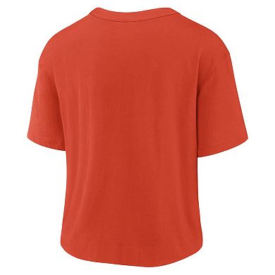 Women's Nike Orange/Brown Cleveland Browns High Hip Fashion T-Shirt