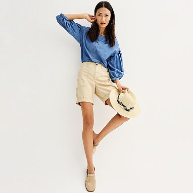 Petite Sonoma Goods For Life® Utility Bermuda Shorts