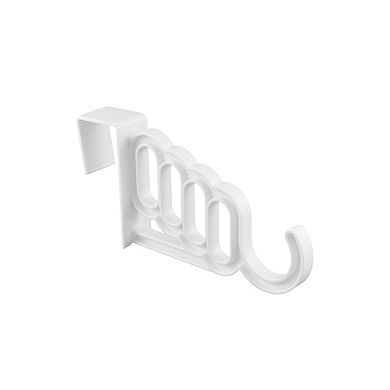 Indoor Office Plastic Over Door Wardrobe Mount Clothes Hook Hanger White