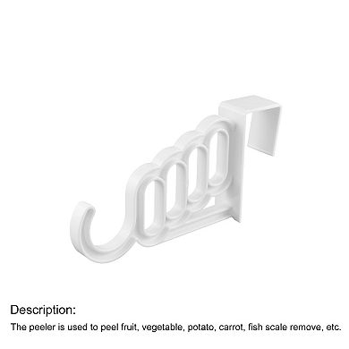 Indoor Office Plastic Over Door Wardrobe Mount Clothes Hook Hanger White