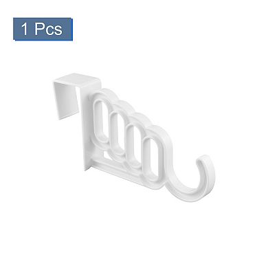 Indoor Office Plastic Over Door Wardrobe Mount Clothes Hook Hanger White