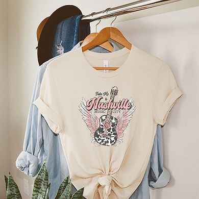 Simply Sage Market Take Me To Nashville Guitar Short Sleeve Tee