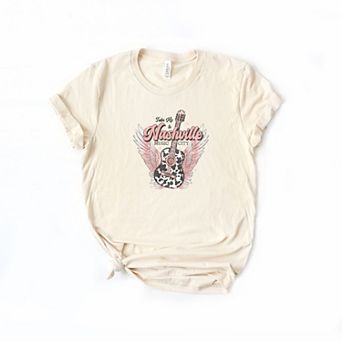 Simply Sage Market Take Me To Nashville Guitar Short Sleeve Tee