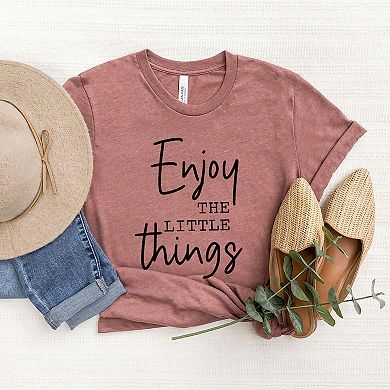 Enjoy The Little Things Script Short Sleeve Graphic Tee