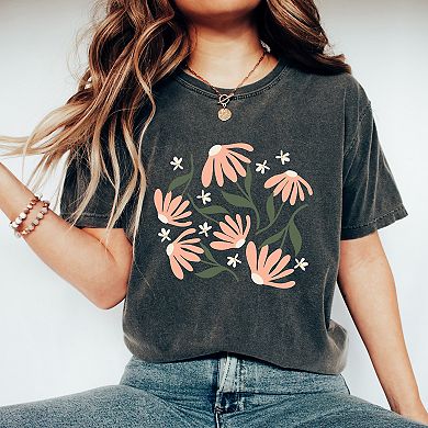 Simply Sage Market Pink Daisies Garment Dyed Tee