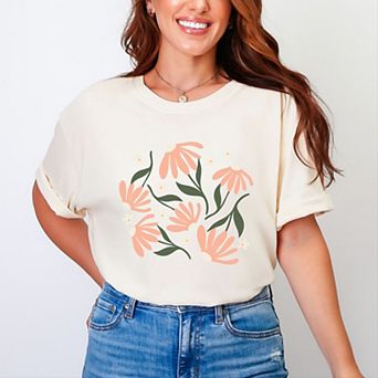 Simply Sage Market Pink Daisies Garment Dyed Tee