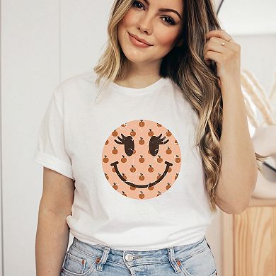 Smiley Face Peaches Short Sleeve Graphic Tee