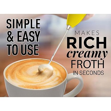 Zulay Kitchen Powerful Milk Frother Handheld Foam Maker