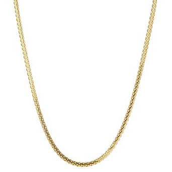 Sunkissed Sterling Wheat Chain Necklace