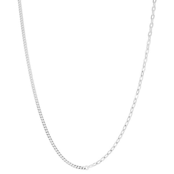 Sunkissed Sterling 14k Gold over Silver Link X Curb Chain Necklace