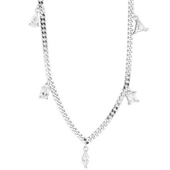 Sunkissed Sterling 14k Gold Over Silver Cubic Zirconia Multishape Choker Necklace