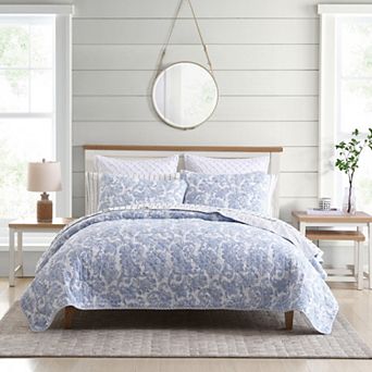 Stone Cottage Field Of Paisley Blue Quilt Set with Shams