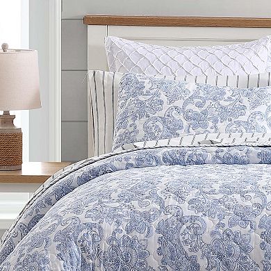 Stone Cottage Field Of Paisley Blue Quilt Set with Shams