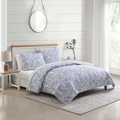 Stone Cottage Field Of Paisley Blue Quilt Set with Shams